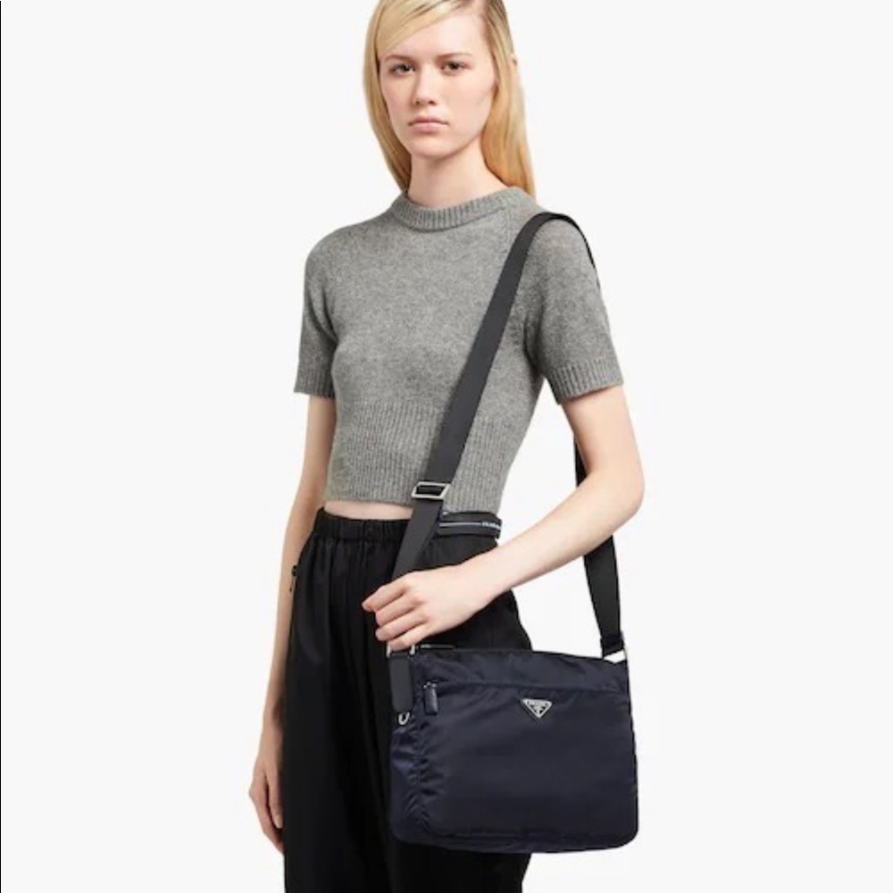 Vintage Prada Nylon Vela Crossbody / Shoulder Bag